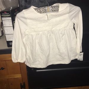 Kids white long sleeve shirt